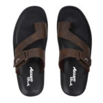 Azzaro Black Men Brown Flip Flops