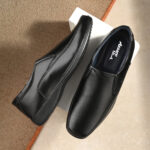Azzaro Black Men Black Solid Formal Slip On Shoes