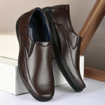 Azzaro Black Men Brown Solid Formal Slip On Shoes